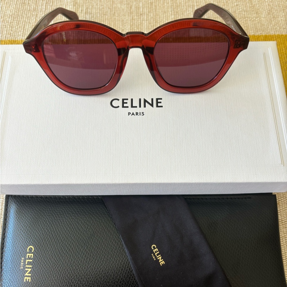 Gorgeous Celine Havana Sunglasses NIB red